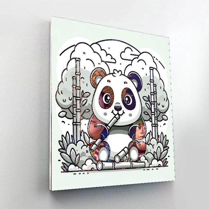 Panda's Bamboo Paradise Painting By Numbers Kit
