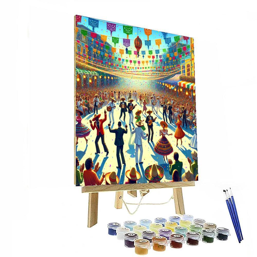 Colorful Fiesta Festival Numbered Painting Kits