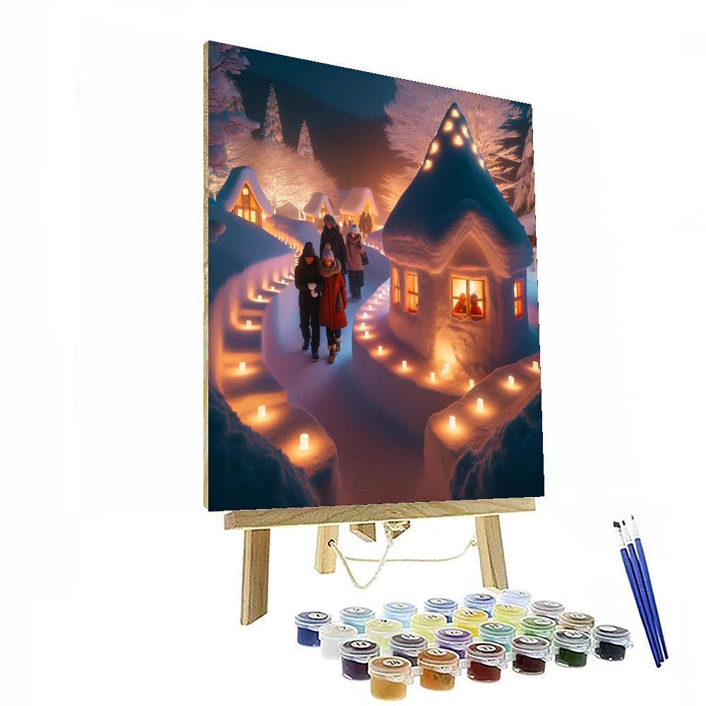 Kamakura Snow Lantern Festival Paint By Color
