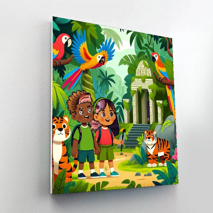 Jungle Adventure Jungle Paint By Numbers Art
