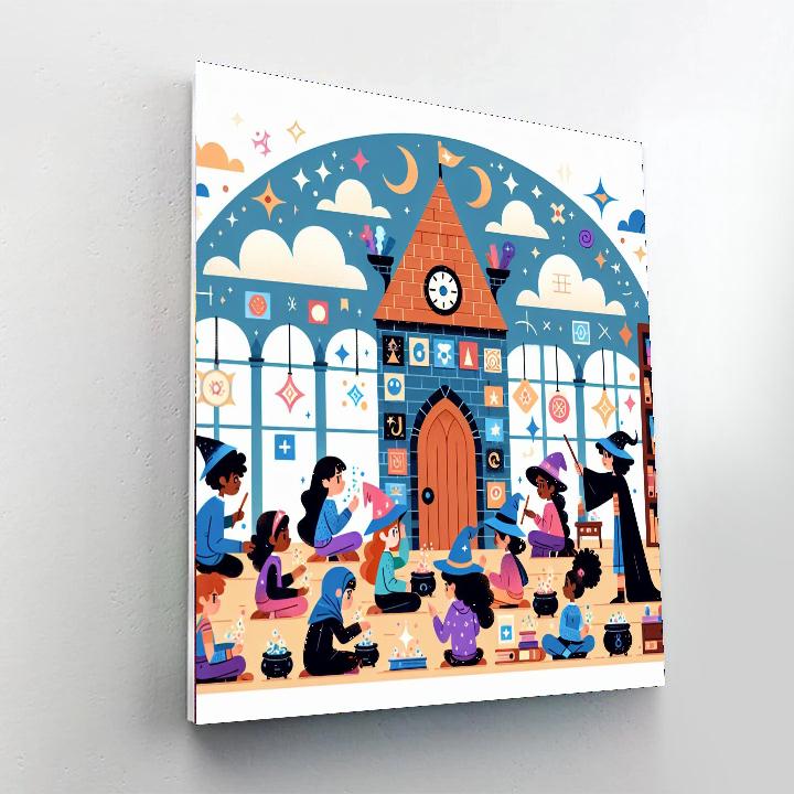 Wizard’s School Of Magic Number Painting