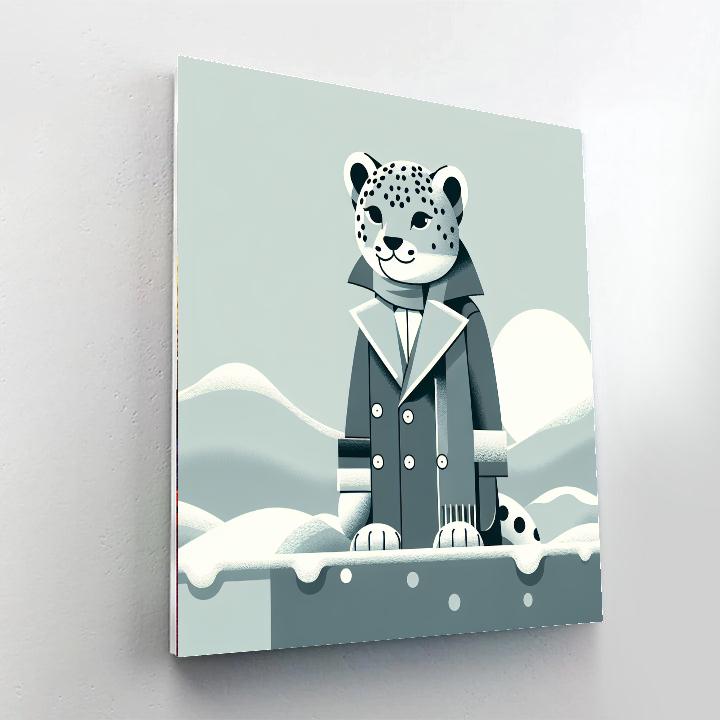 Snazzy Snow Leopard Paint By Number