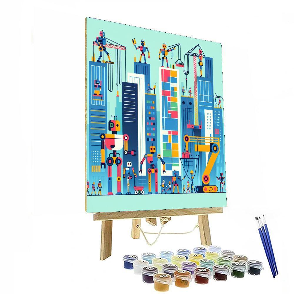 Robot City Builders Number Painting