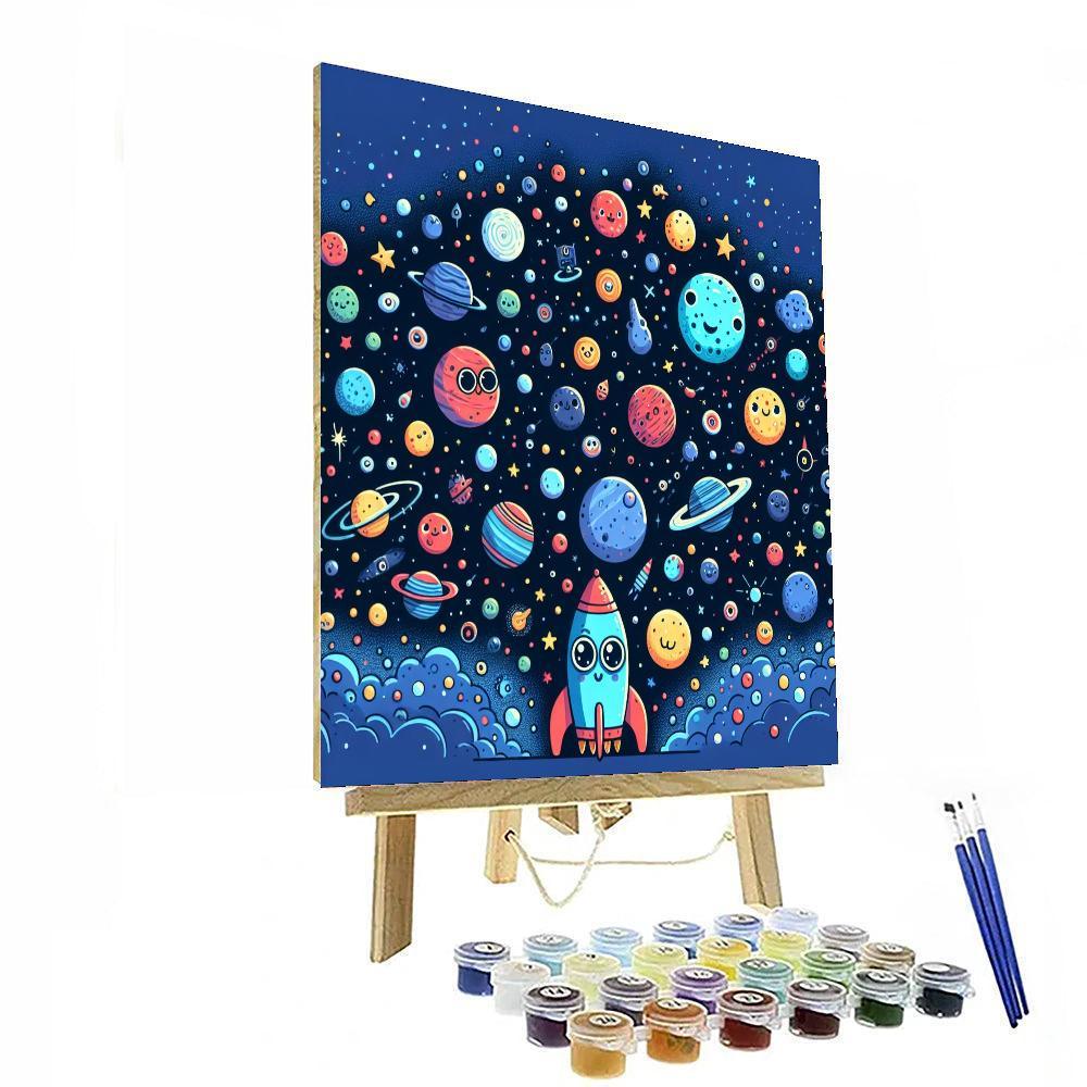 Colorful Galaxy Exploration Paint By Numbers Kits