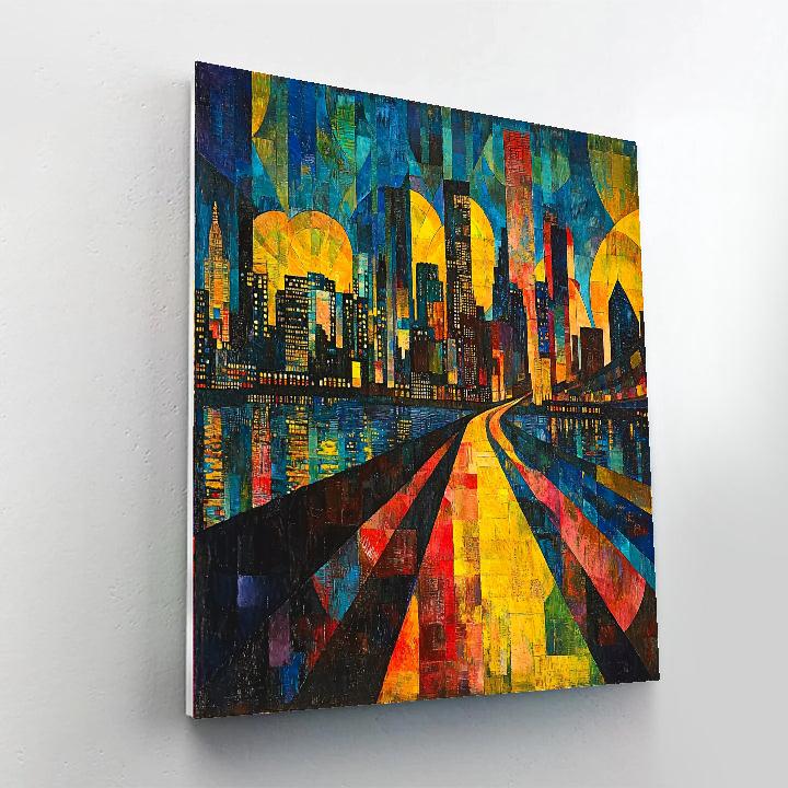 Robert Delaunay Inspired Electric Horizon  Paint By Number