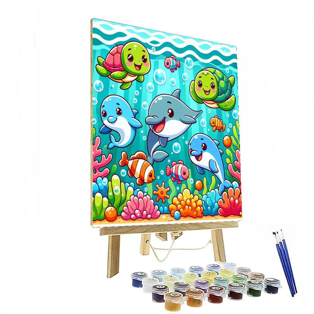 Adorable Aquatic Adventures Numbered Painting Kits