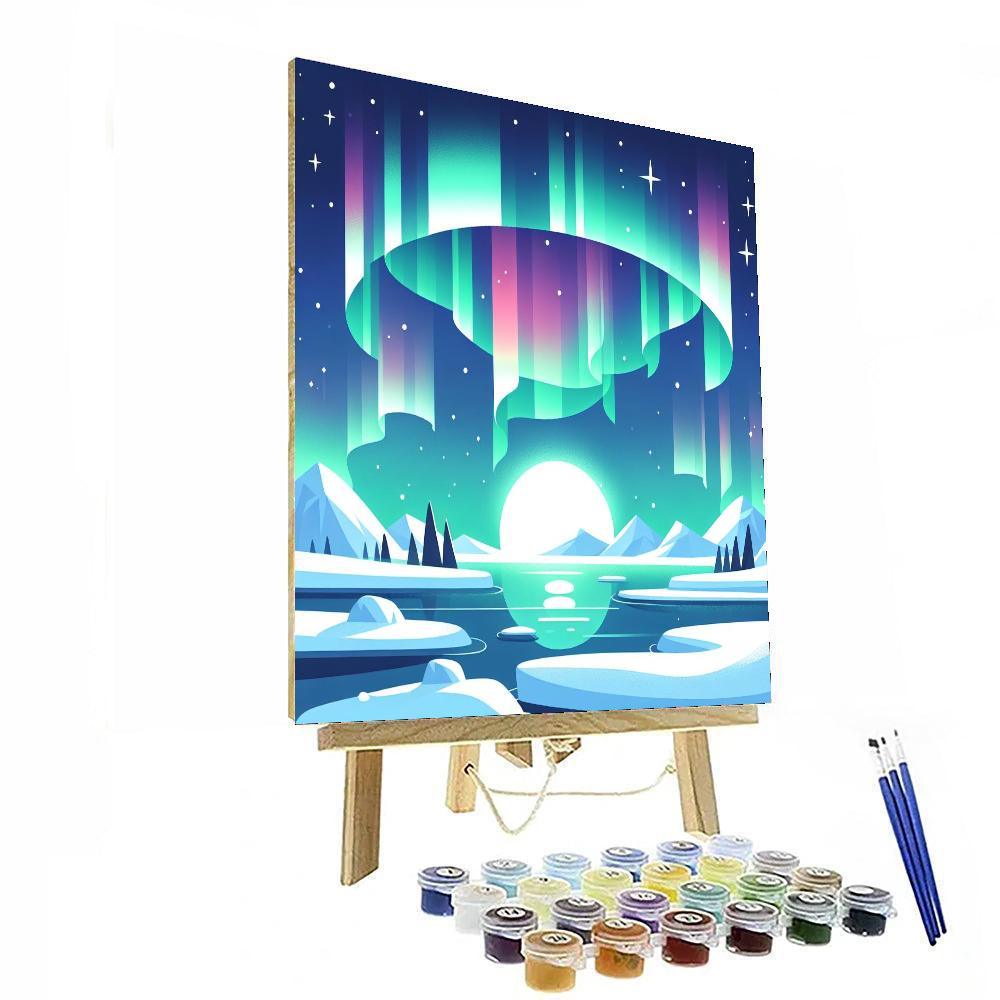 Arctic Aurora Amble Paint By Numbers