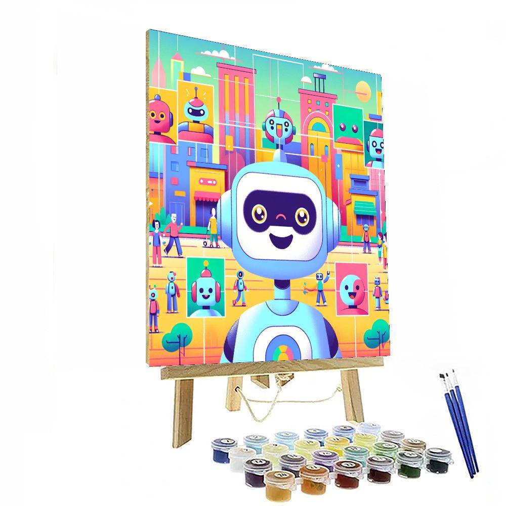 Silly Robots Paint By Numbers Art