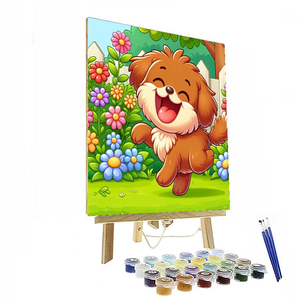 Joyful Puppy Painting By Numbers Kit