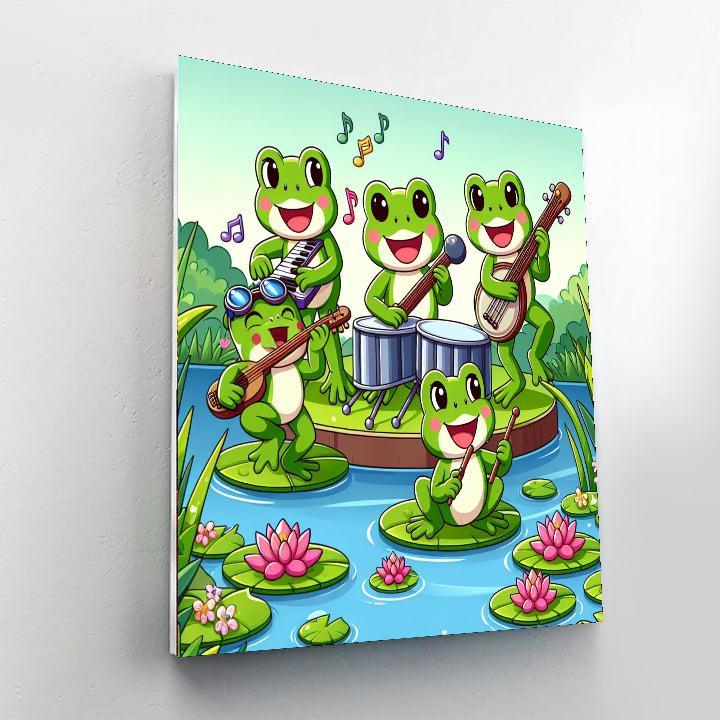 Charming Frog Band Paint By Number