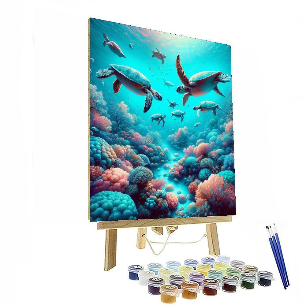 Dreamy Sea Turtle Voyage - DIY Painting By Numbers Kit – Artistry Rack