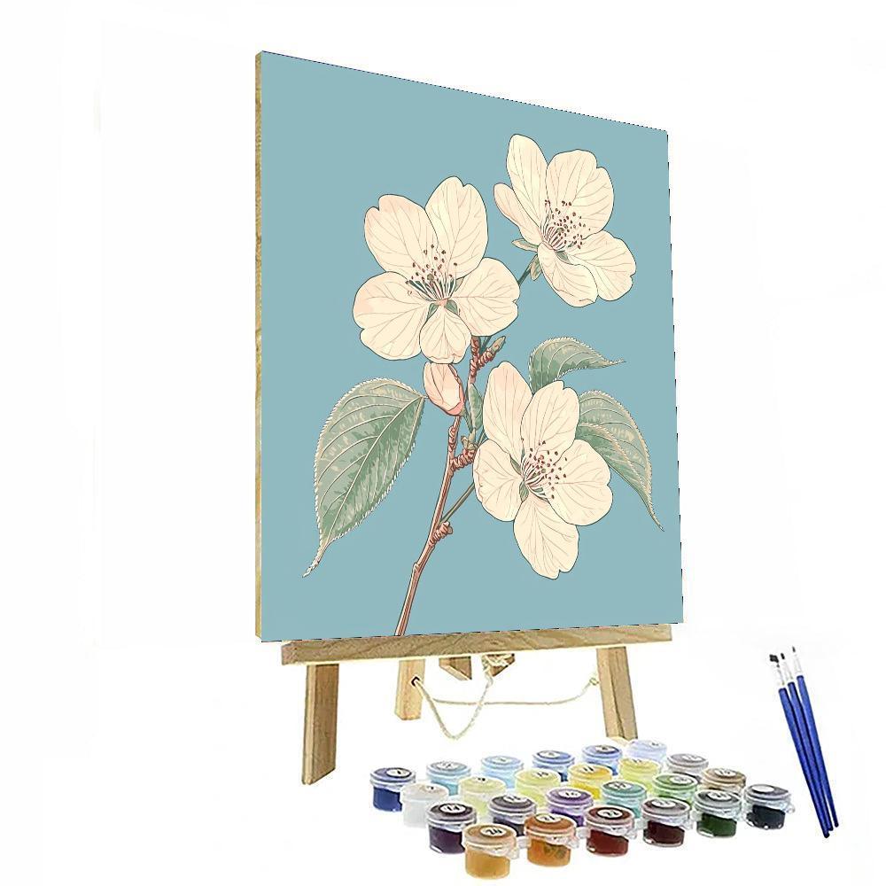 Utagawa Hiroshige Inspired Hiroshige's Serene Blossom  DIY Paint By Numbers