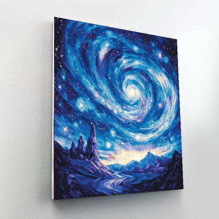 Vincent Van Gogh Inspired Dreamy Galaxy Swirls  Painting Number Kit