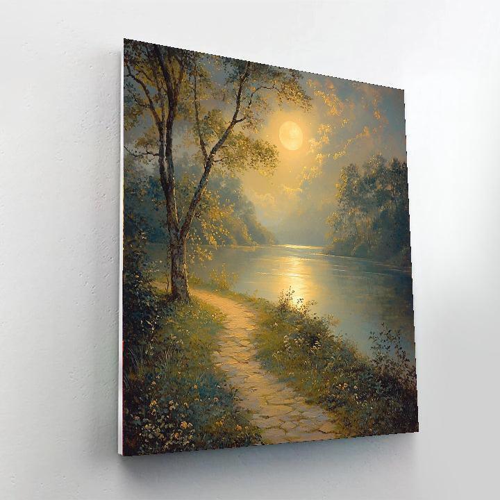 Thomas Gainsborough Inspired Gainsborough's Moonlit Journey  DIY Paint By Numbers