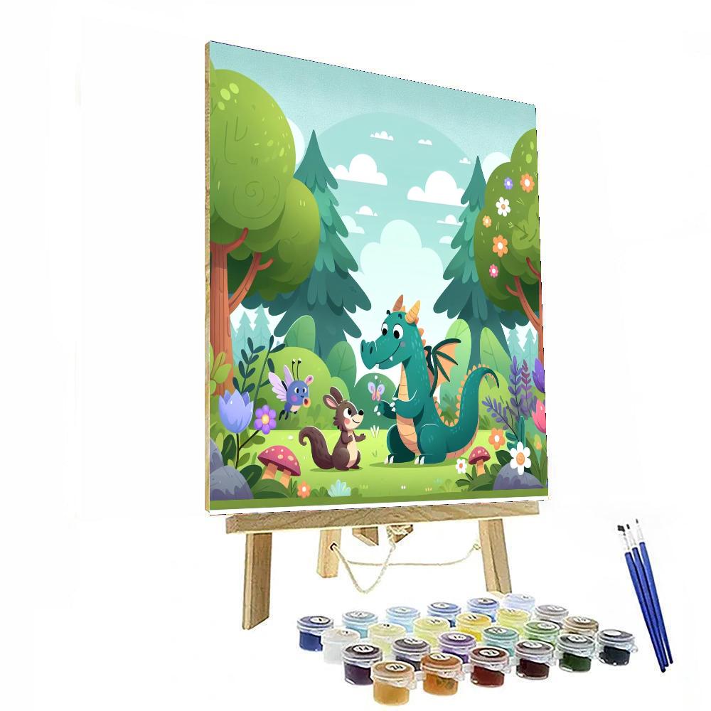 Enchanted Dragon Forest Numbered Painting Kits