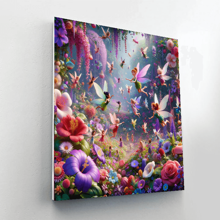 Delicate Fairy Garden Painting Number Kit