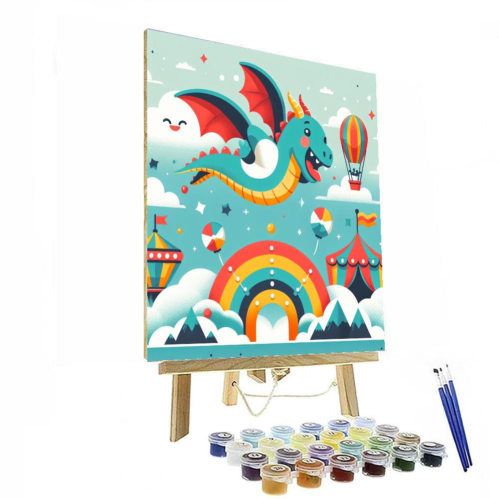 Friendly Dragon's Sky Carnival Paint By Numbers Kits