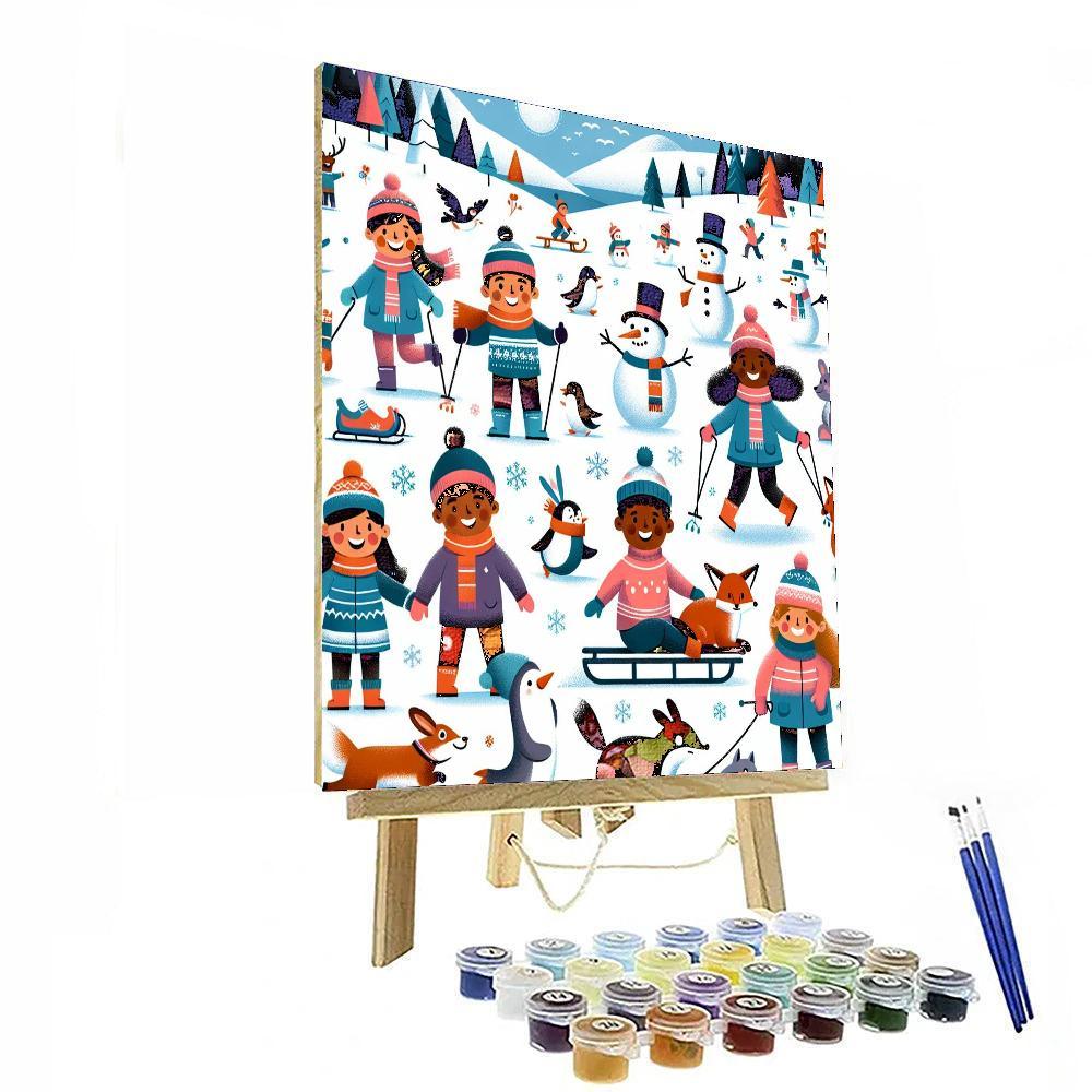 Fun Winter Wonderland Numbered Painting Kits