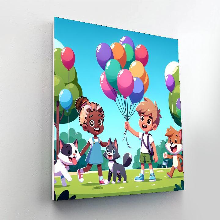 Bouncing Balloon Fiesta Paint By Number