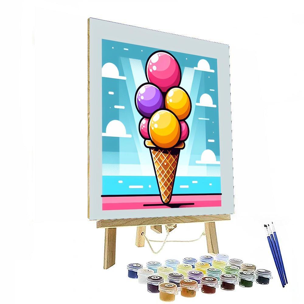 Ice Cream Dream Paint By Numbers Art