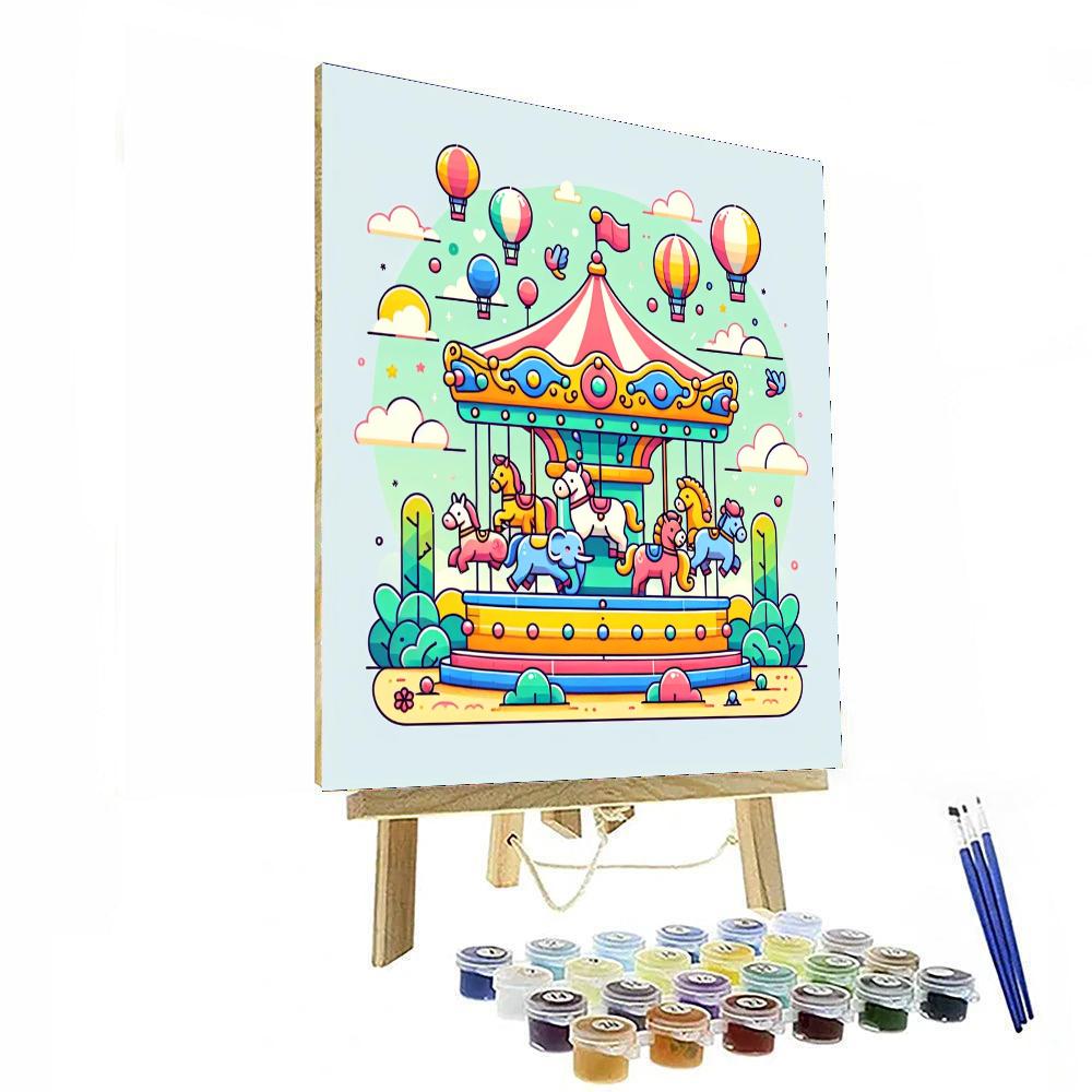 Cute Carousels Numbered Painting Kits