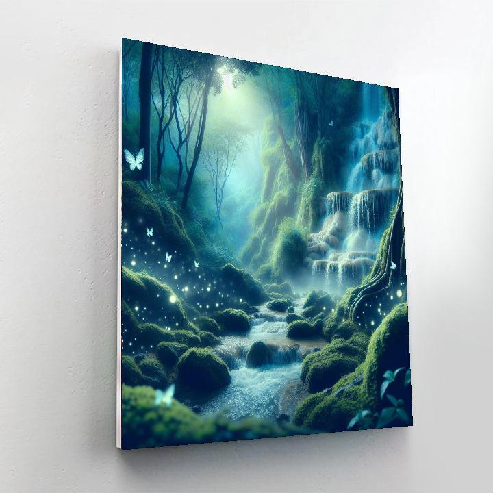 Ethereal Fairy Waterfall Retreat Painting By Numbers Kit