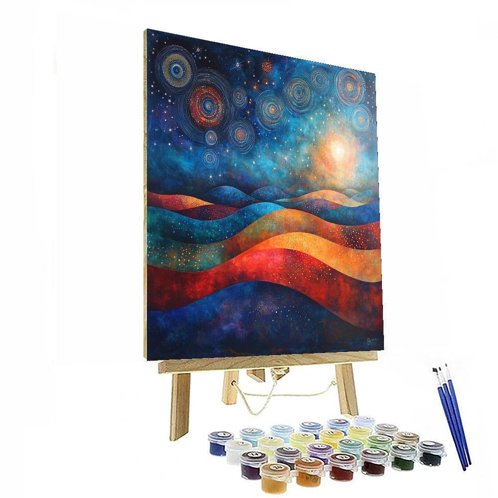 Nandalal Bose Inspired Mystical Elements Of The Cosmos  Painting Number Kit