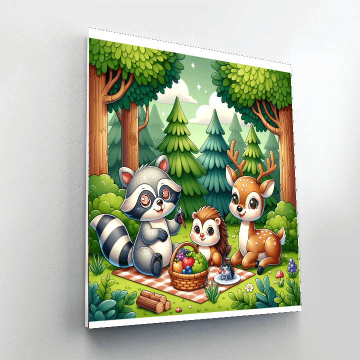 Cuddly Woodland Creatures Paint By Numbers