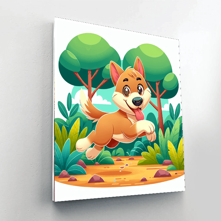 Dashing Dingo Number Painting