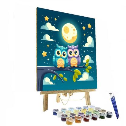 Merry Moonlit Owls Numbered Painting Kits