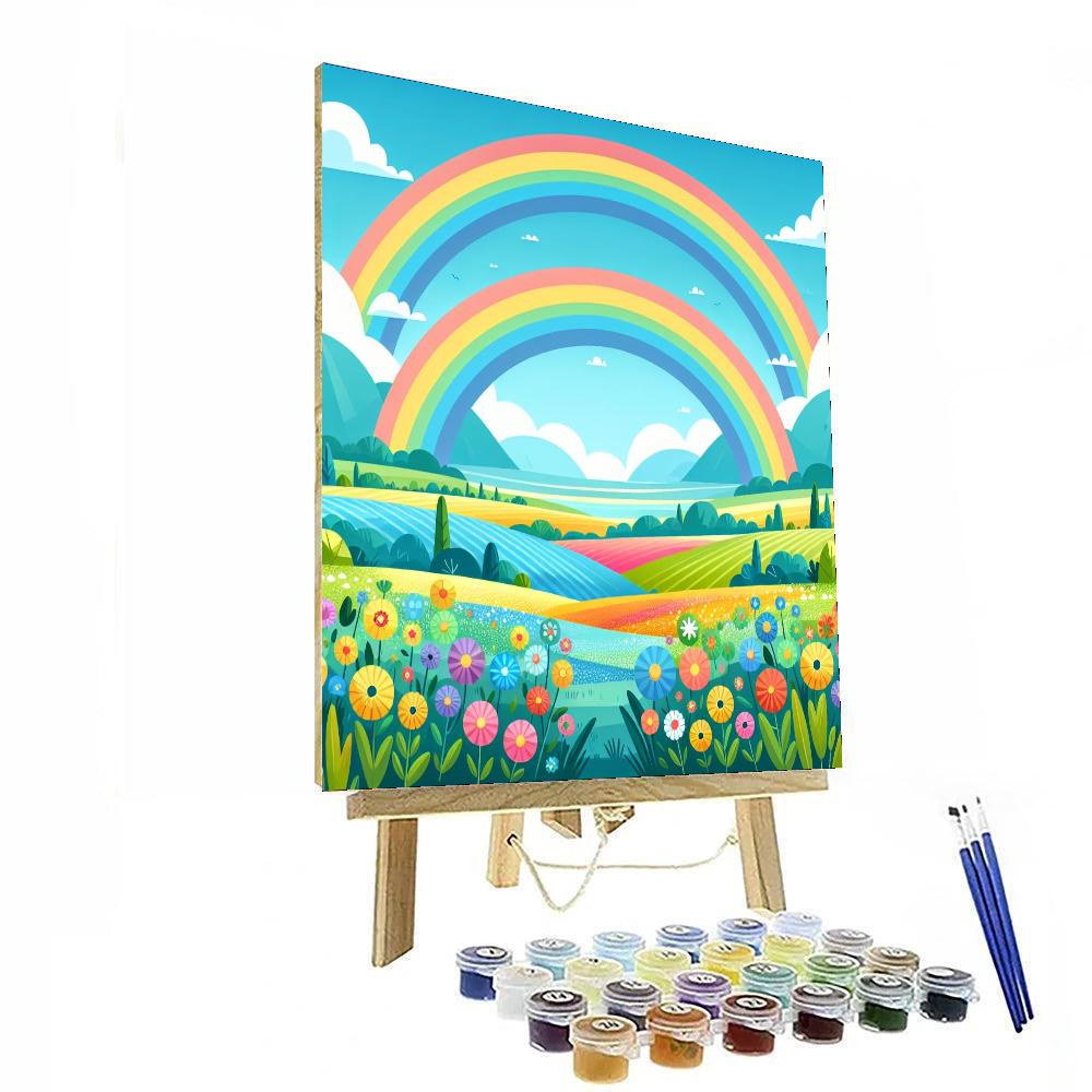Rainbow Fantasy Land Number Painting