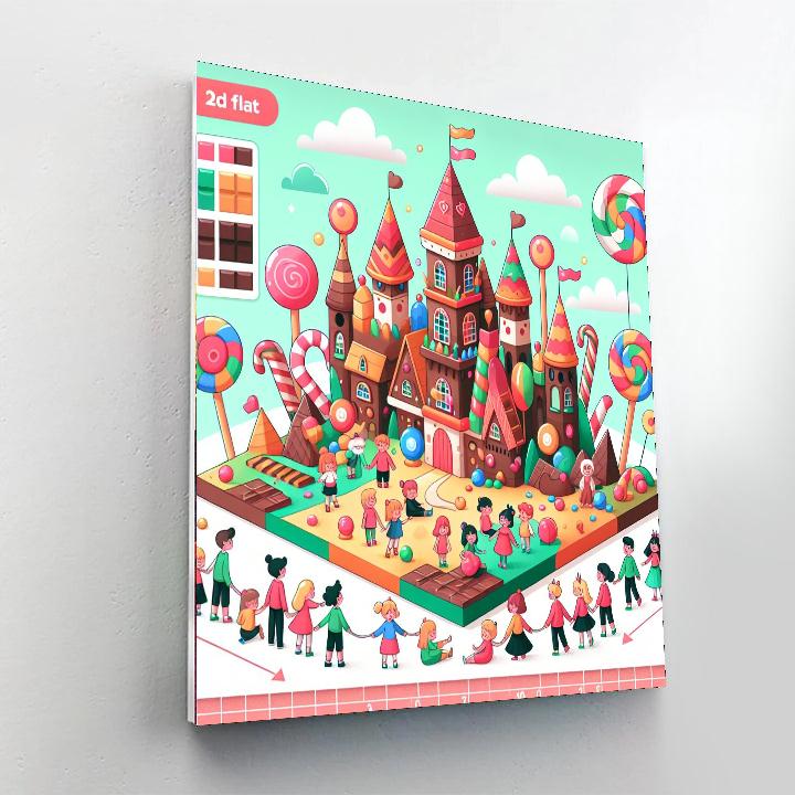 Candy Castle Capers Paint By Numbers Art