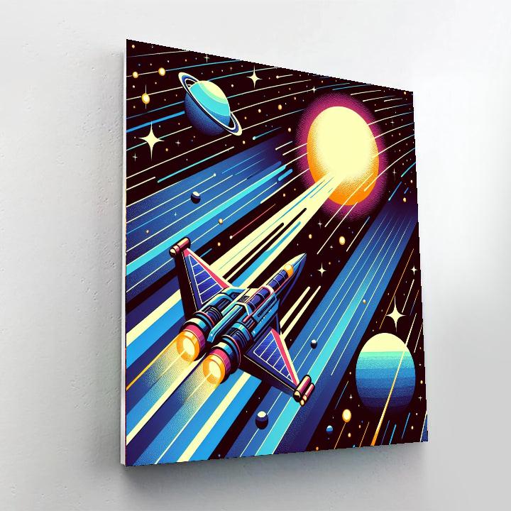 Solar-powered Space Race DIY Paint By Numbers