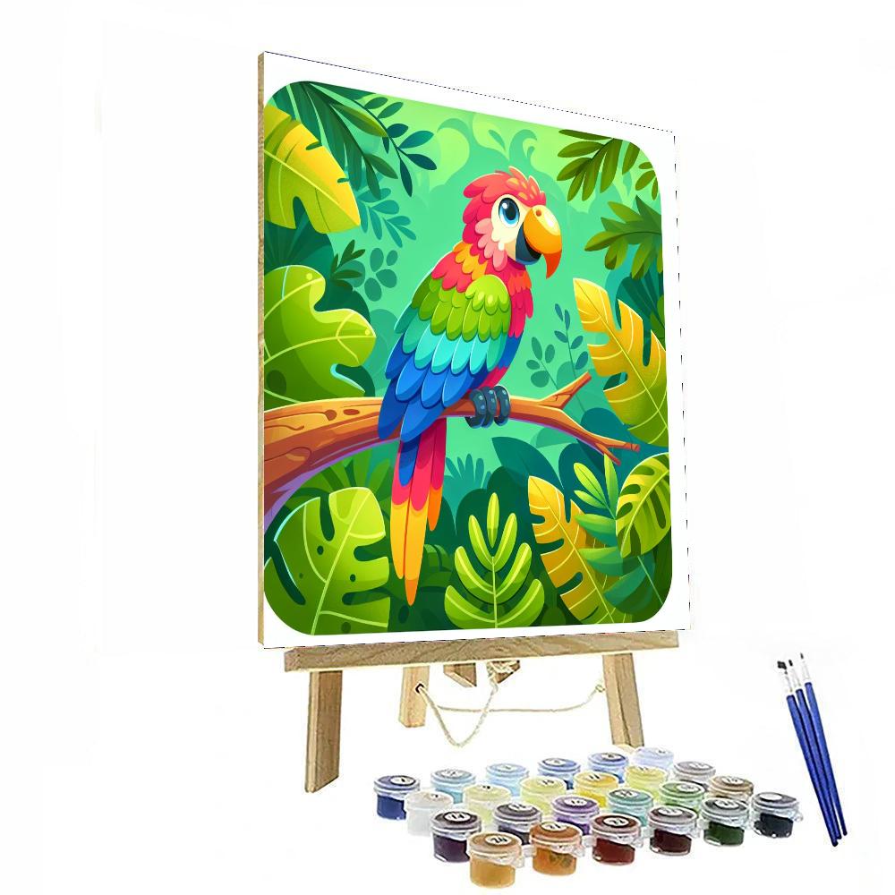 Wild Jungle Parrot Paint By Numbers