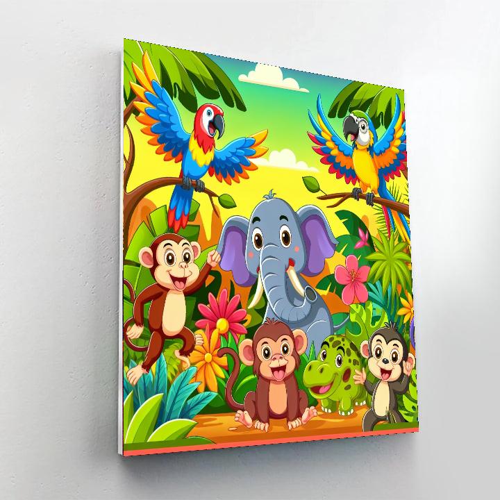 A Day Of Adventure In The Jungle DIY Paint By Numbers