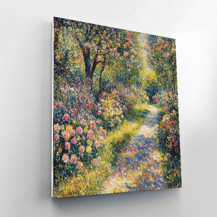 Pierre-Auguste Renoir Inspired Vibrant Garden Dance  Paint By Color