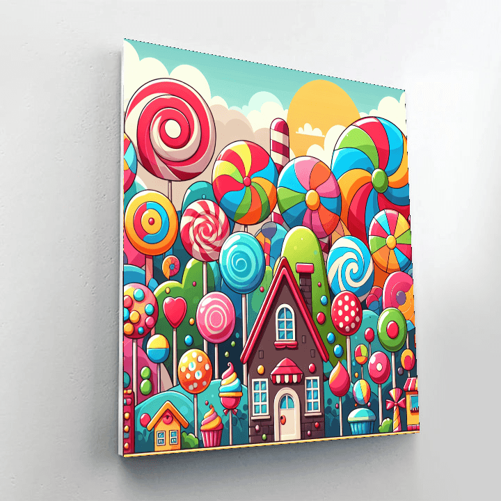 Candy Land Adventure Paint By Numbers Art