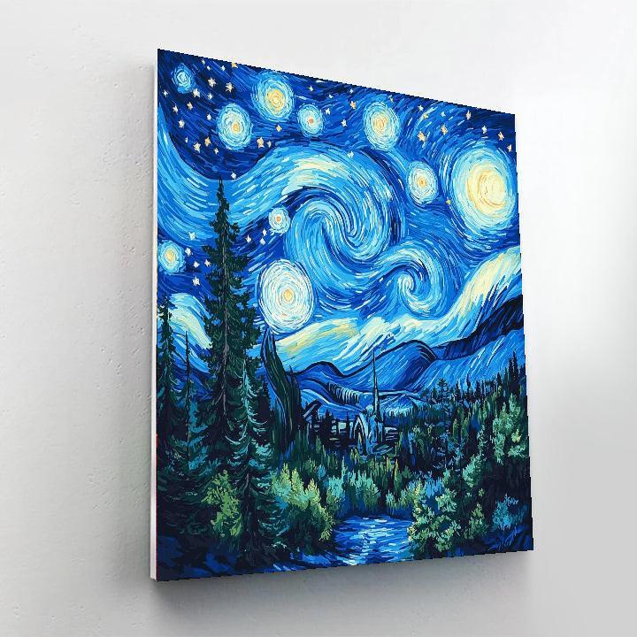 Vincent Van Gogh Inspired Starry Forests In Van Gogh Style  Paint By Number