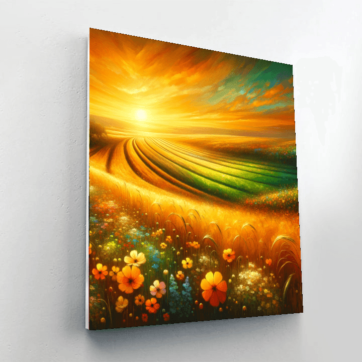 Rural Sunset Stroll DIY Paint By Numbers