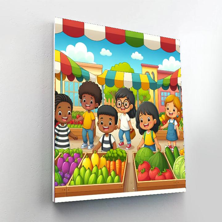 Farmers Market Adventure DIY Paint By Numbers