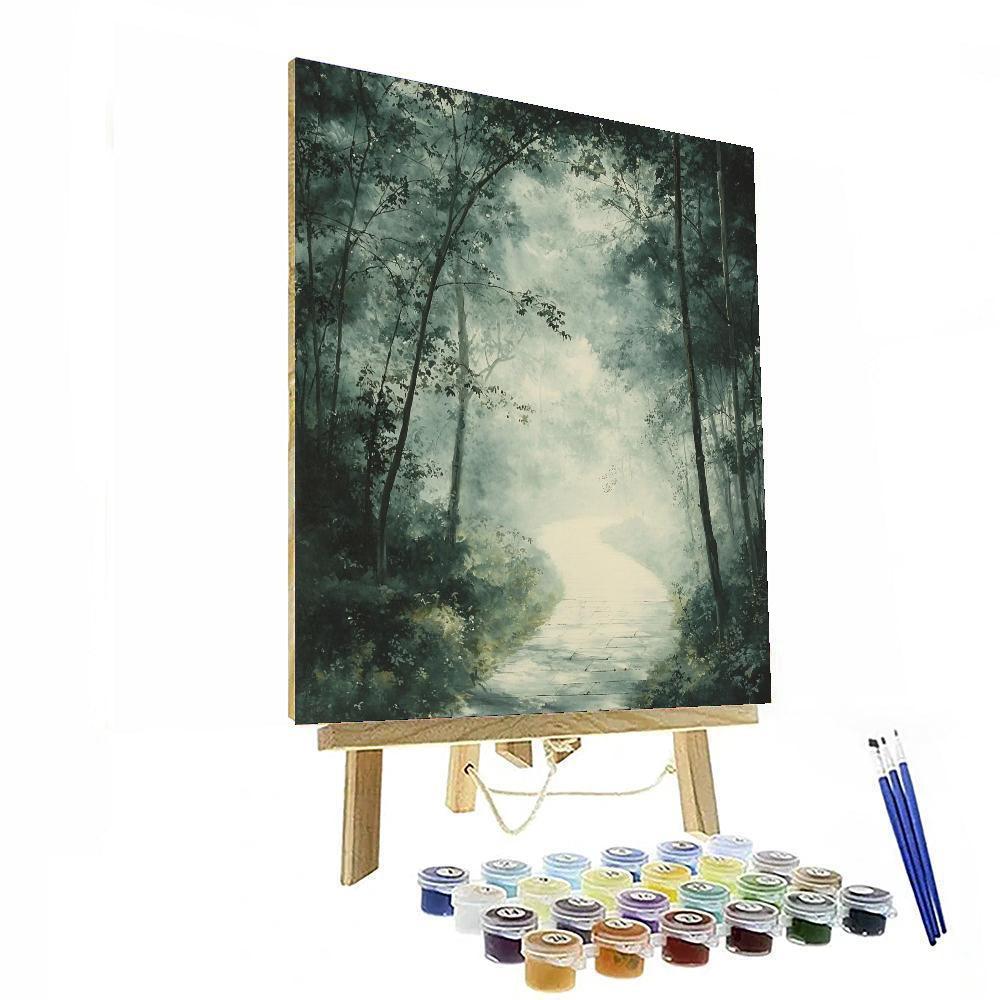 Zhao Mengfu Inspired Pathway Through The Mist  Numbered Painting Kits