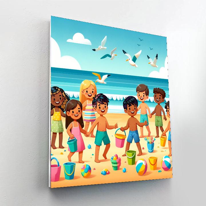 Joyful Beach Bonanza Number Painting