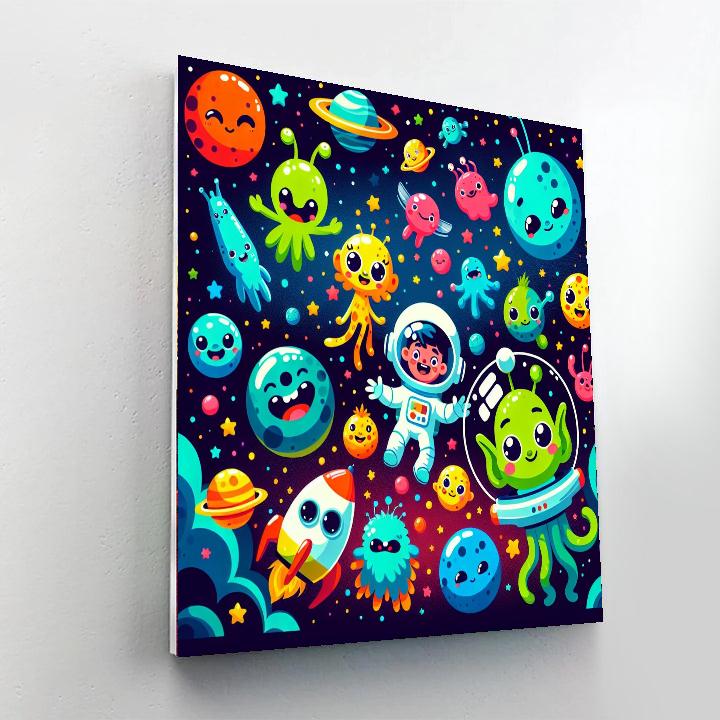 Adventurous Alien Explorers Paint By Numbers Art