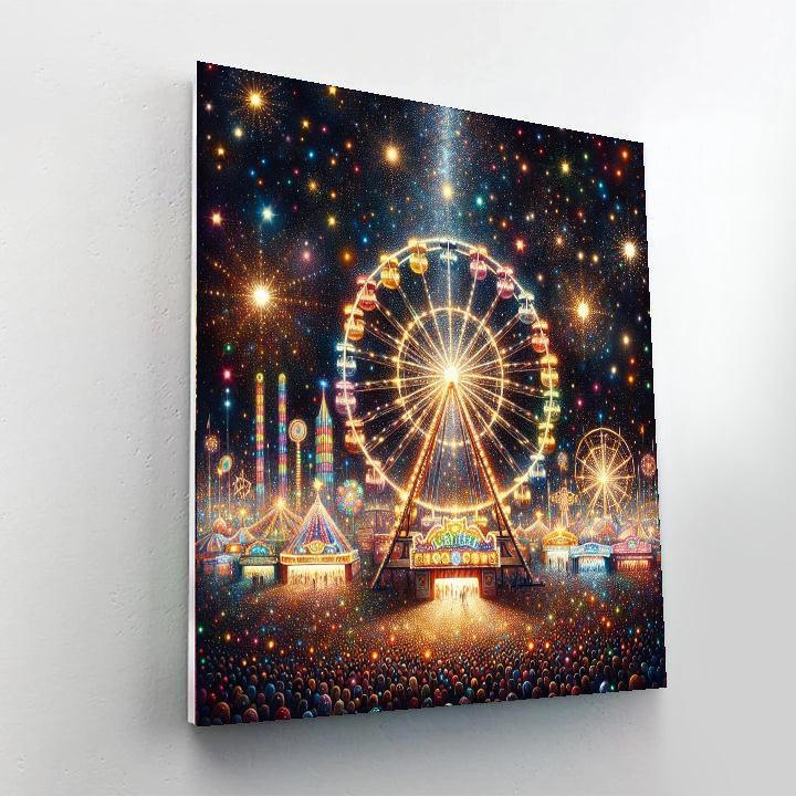 Playful Carnival Night Number Painting