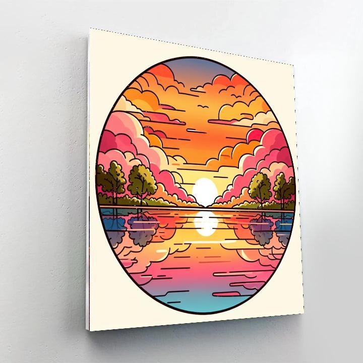 Splendid Sunsets Numbered Painting Kits