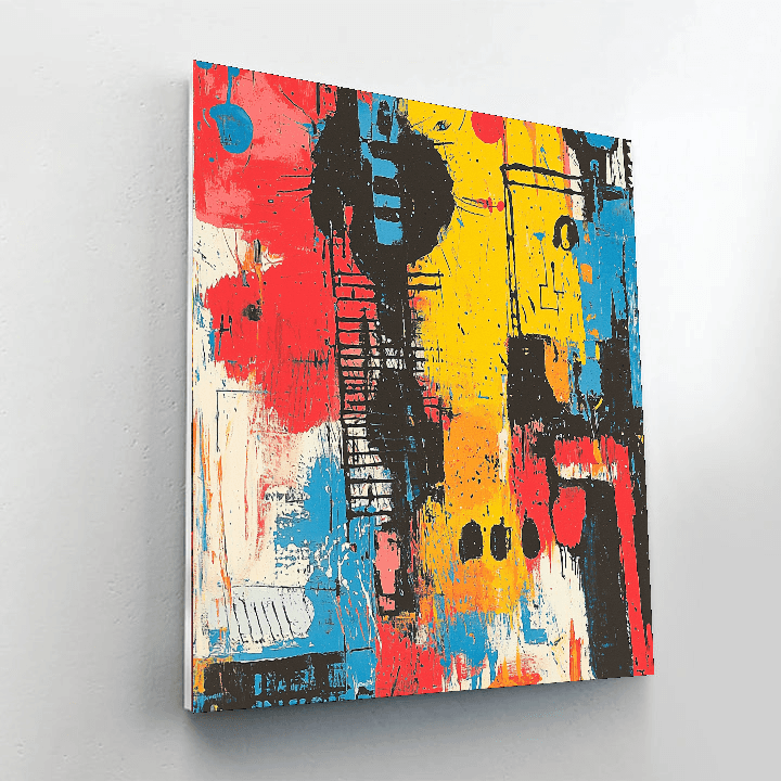 Jean-Michel Basquiat Inspired City In Motion  DIY Paint By Numbers