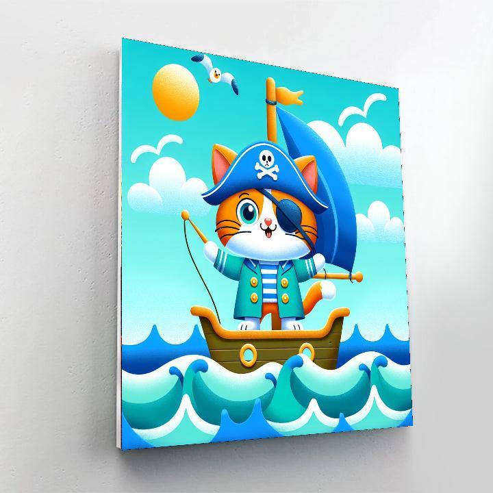Adventure With Captain Cat Paint By Numbers Art