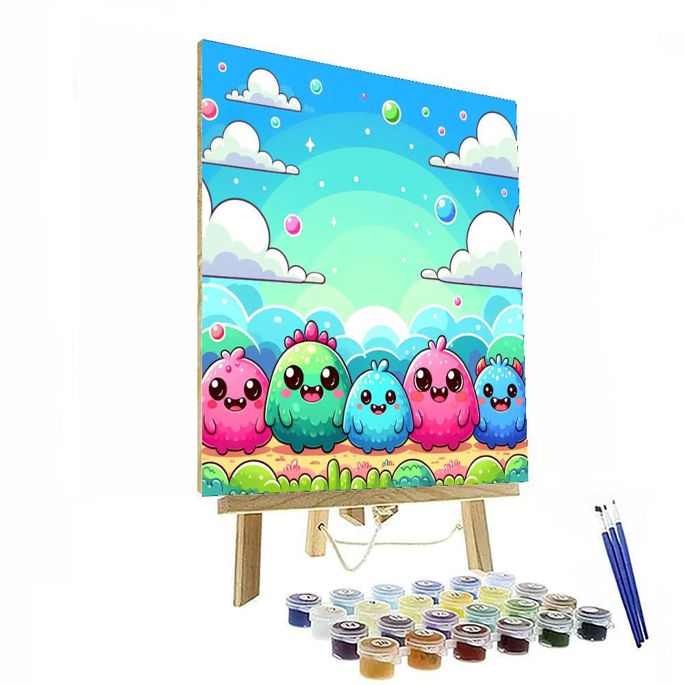 Friendly Monster World Painting By Numbers Kit