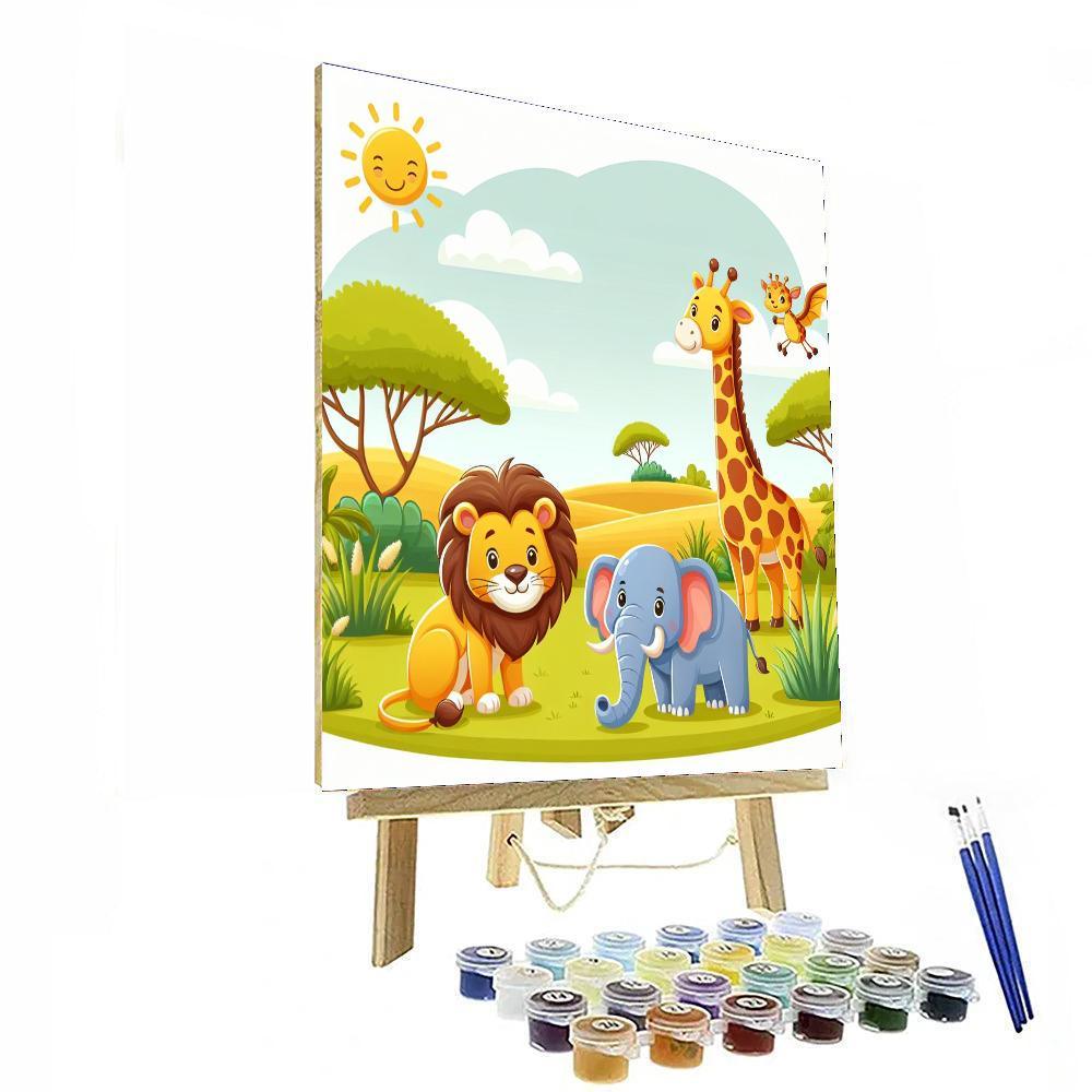Fantastic Animal Safari Paint By Numbers Art