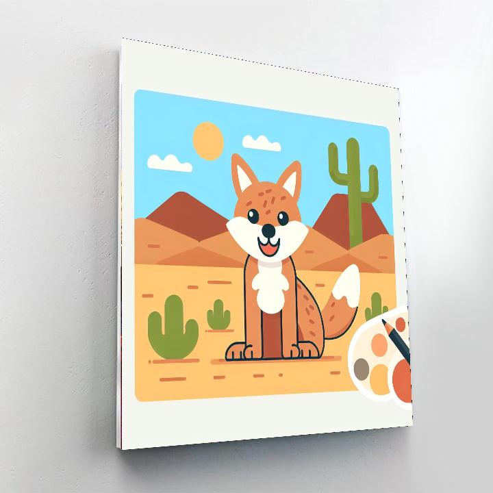 Curious Coyote's Quest Painting Number Kit